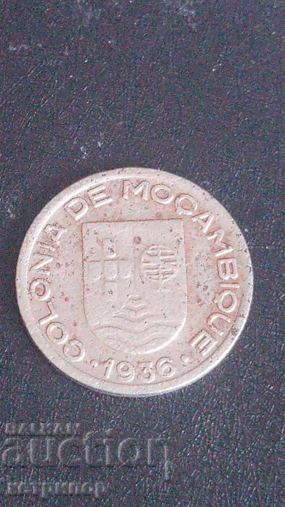 50 центавос 1936г. Мозамбик с цена 9.00 лв. | € 4.60 50 центавос 1936г. Мозамбик с цена 9.00 лв. | € 4.60