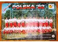 Fotbalul Poster Polonia 1982 Campionatul Mondial original
