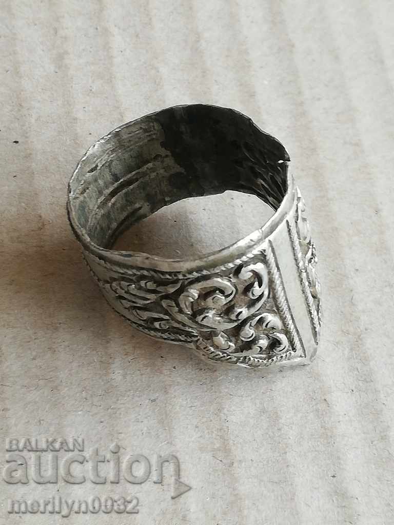 Аукцион СЕБЪРНА гривна за кремъчен пищов пистолет части сребро Аукцион СЕБЪРНА гривна за кремъчен пищов пистолет части сребро