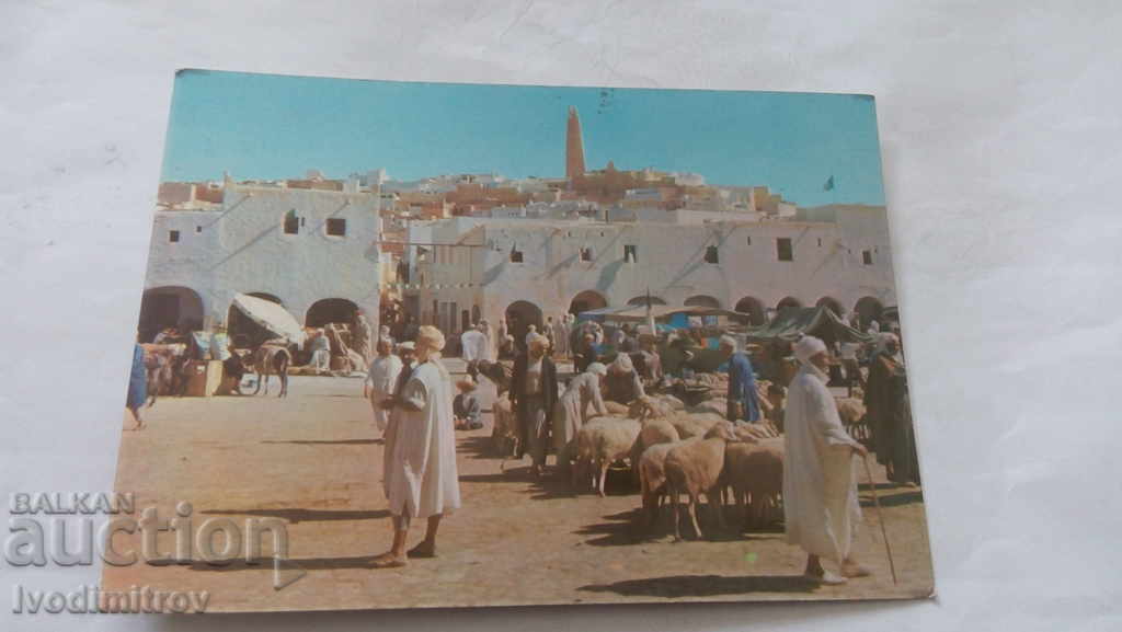 Postcard Ghardaia La Place du Marche