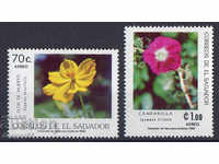 1986. El Salvador. Air mail. Flowers.