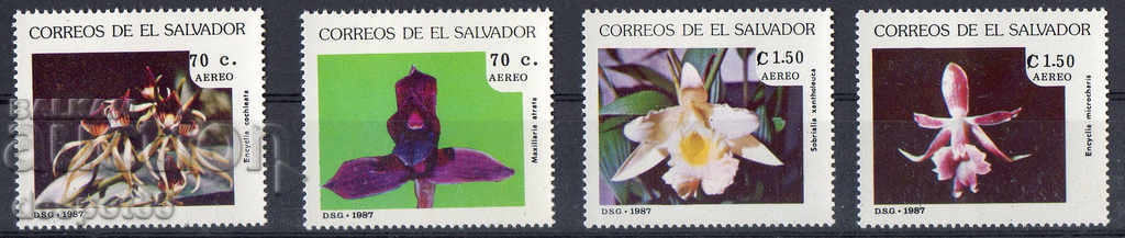 1987. El Salvador. Orchids. with price 7.50 BGN | € 3.83 1987. El Salvador. Orchids. with price 7.50 BGN | € 3.83