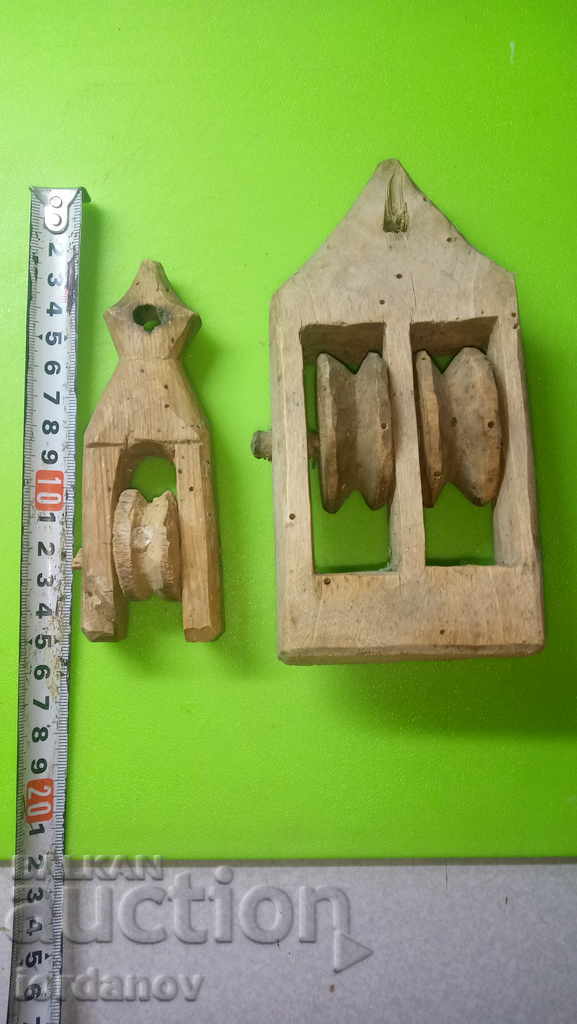 Old wooden rolls for looming. - 5 Old wooden rolls for looming. - 5