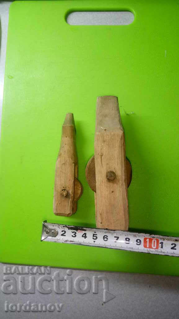 Old wooden rolls for looming. - 6 Old wooden rolls for looming. - 6