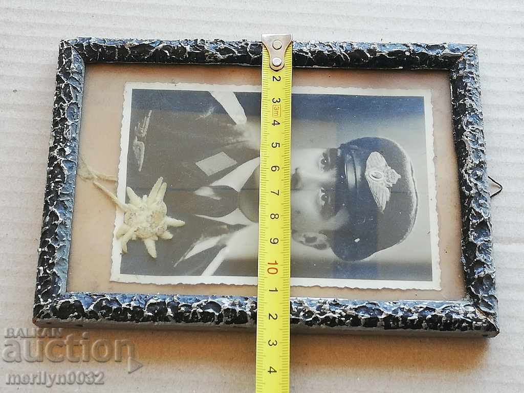 Licitație Fotografia unui ofițer pilot cu un Regat Edelweiss al Bulgariei