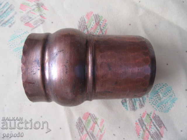 SUPORT DE CREIOANE DIN CUPRU FORJAT MANUAL, DE EPOCĂ - 6,5 X 10 cm