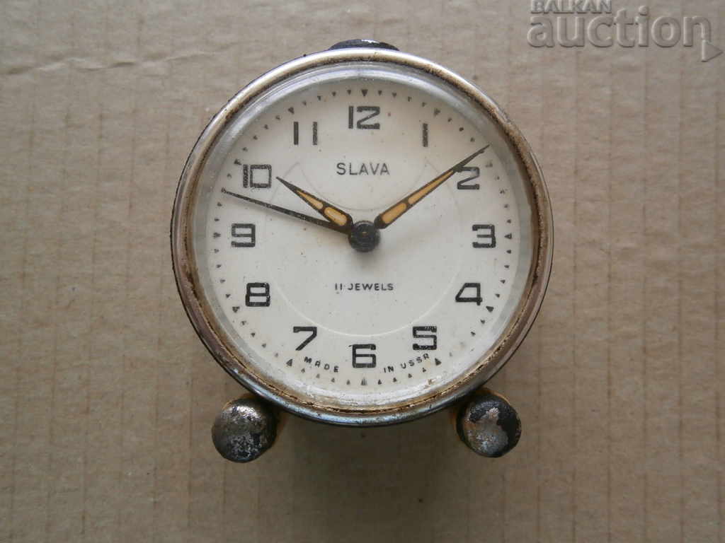 настолен мини будилник часовник Слава СССР