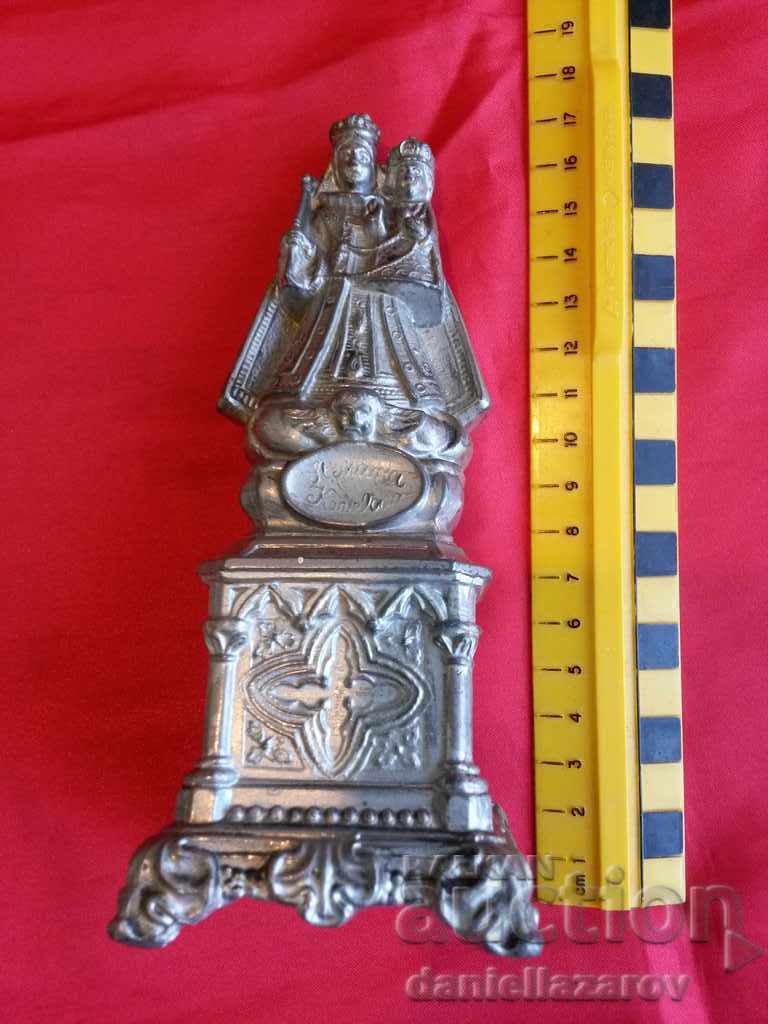 Old French Catholic Statue The Virgin with the Child - 6 Old French Catholic Statue The Virgin with the Child - 6