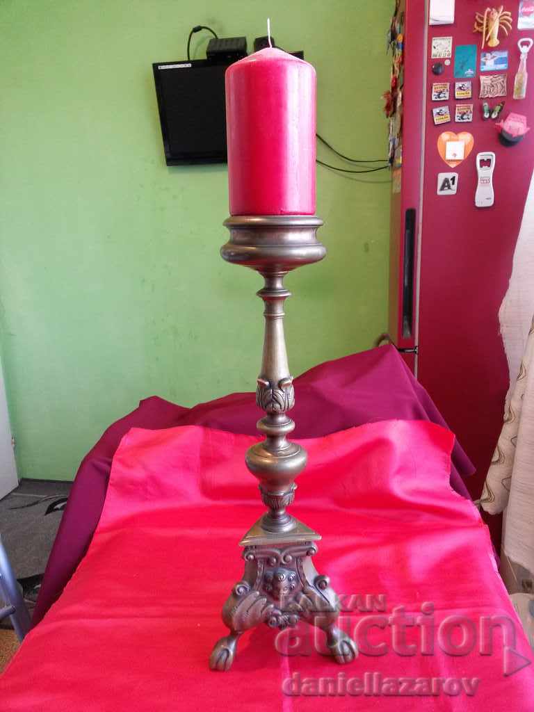 Delivery of Big Old Massive Church BRONZE Candlestick Delivery of Big Old Massive Church BRONZE Candlestick