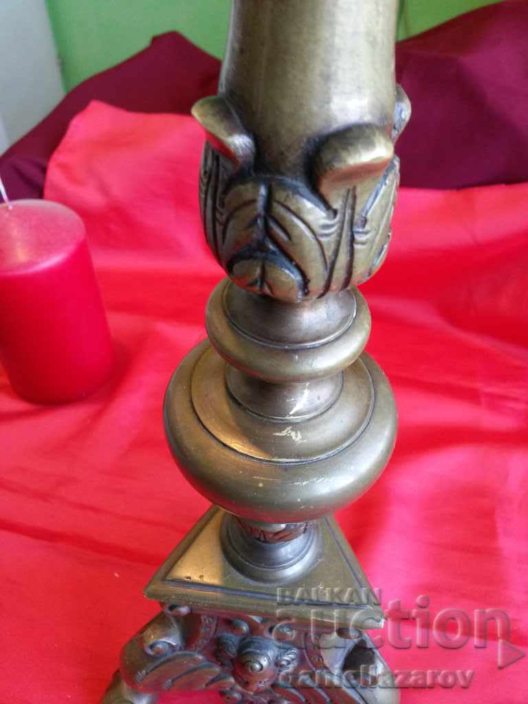 Big Old Massive Church BRONZE Candlestick - 5 Big Old Massive Church BRONZE Candlestick - 5