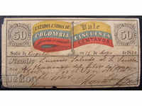 Bolivia 50 Центаво 1889 Very Rare