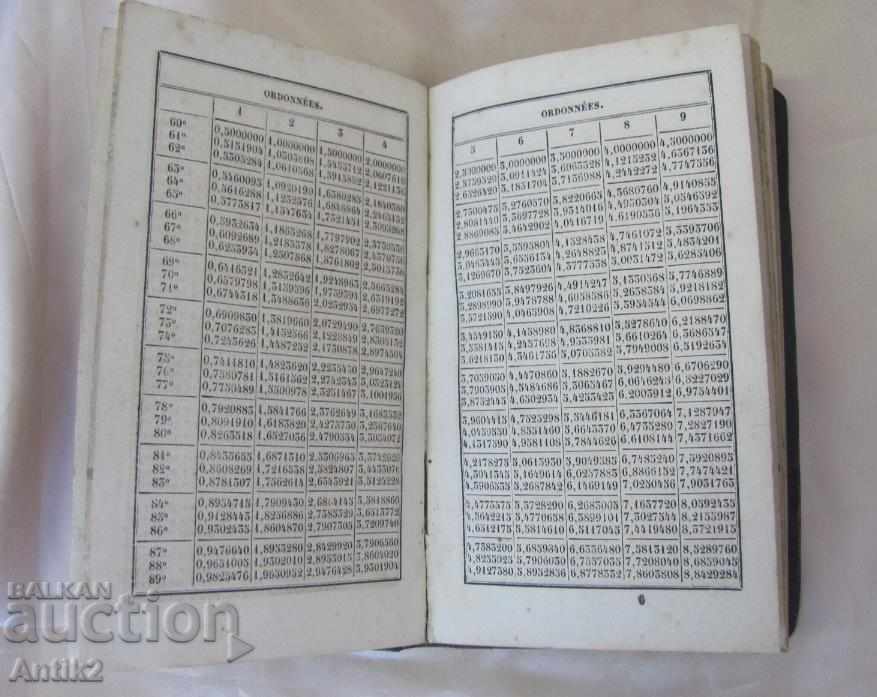 19th Century Book Mathematical Tables Paris - 6 19th Century Book Mathematical Tables Paris - 6