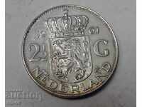 Monedă de argint 2,5 guldeni 1961 Olanda