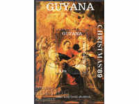 1989. Guyana. Christmas - Rubens. Block.