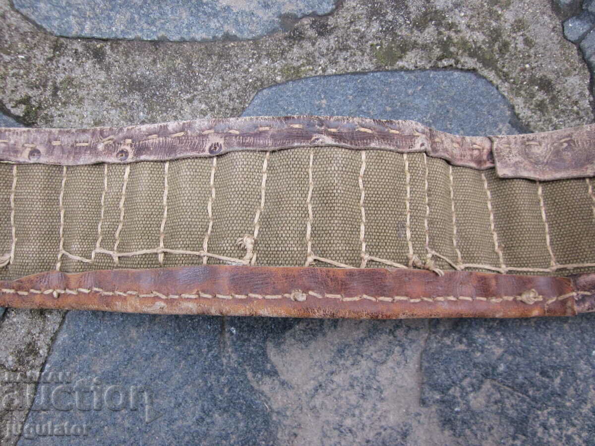 Auction old hunting hunting patrondash leather and tarpaulin belt Auction old hunting hunting patrondash leather and tarpaulin belt