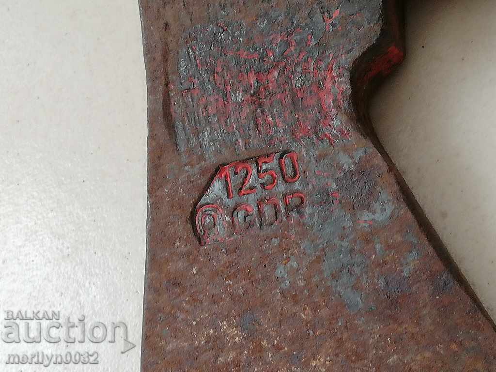 An old ax with a print top gun saber hat grip with price 69.00 BGN | € 35.28