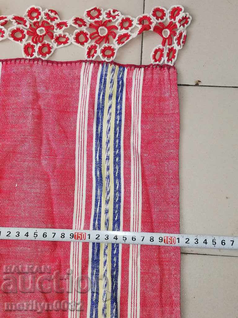 Vintage hand woven bed sheet with lace border - 5 Vintage hand woven bed sheet with lace border - 5