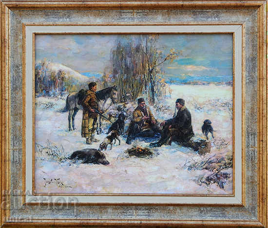 Yaroslav Veshin "Μετά το κυνήγι", ζωγραφική