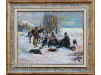 Yaroslav Veshin "After the hunt", painting