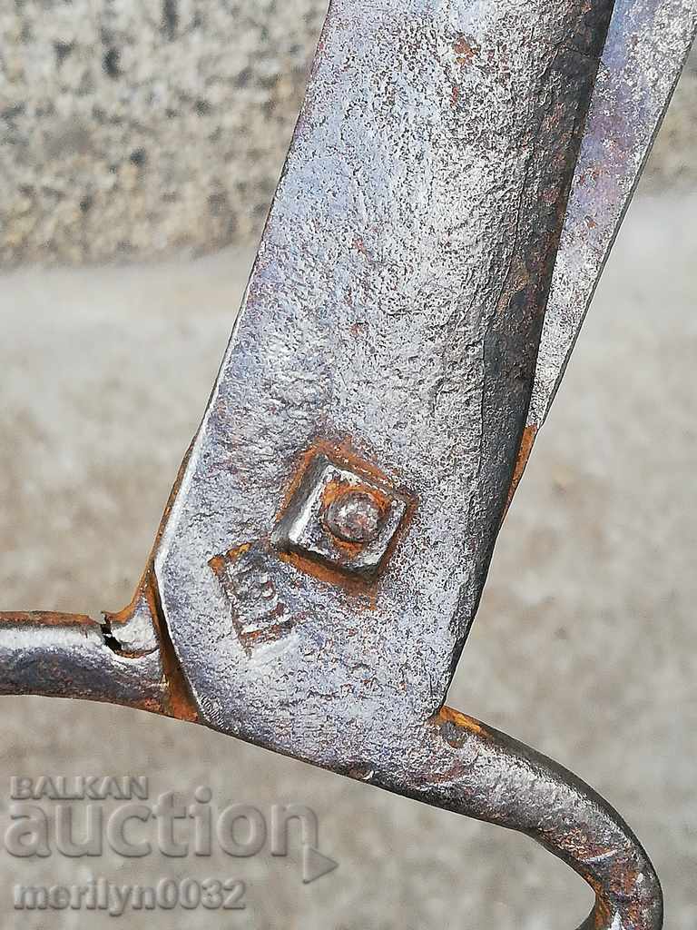 Auction Renaissance forged scissors, wrought iron Auction Renaissance forged scissors, wrought iron