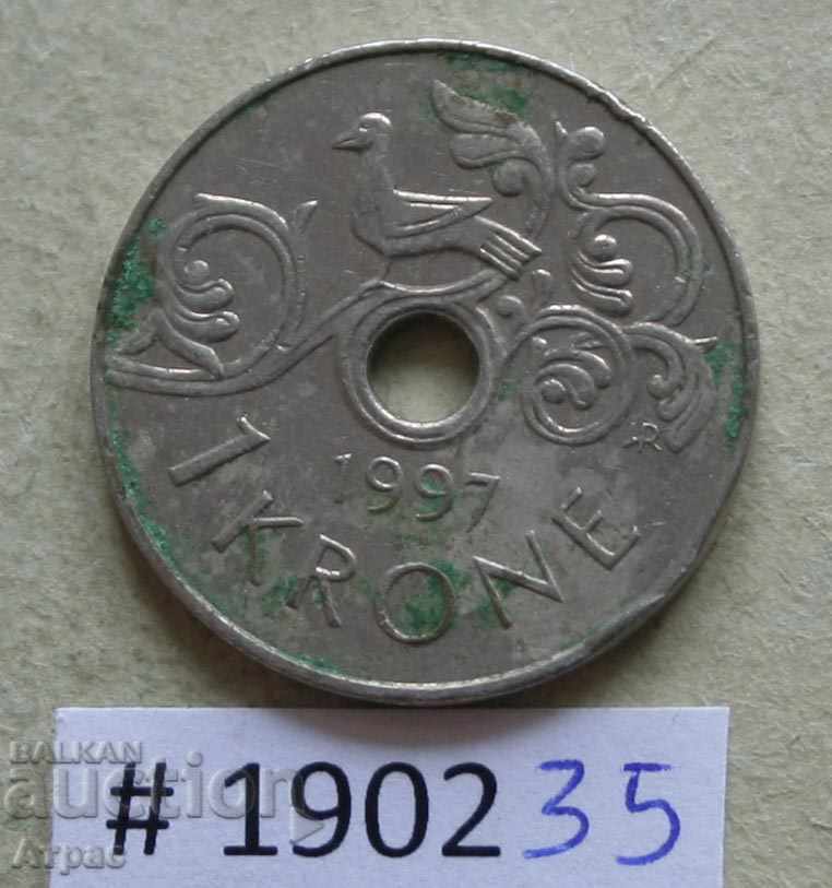 1 kr. 1997 Norway