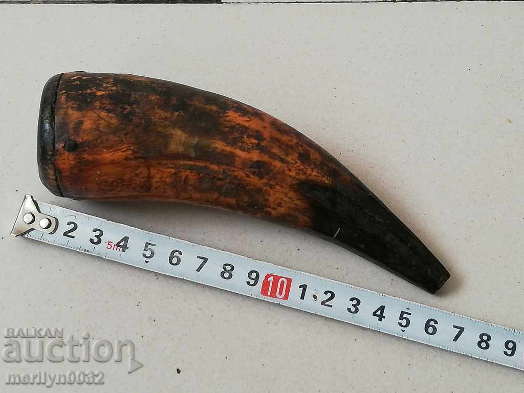 Ancient horned horn powder magazine for a rifle, Pishtov - 5 Ancient horned horn powder magazine for a rifle, Pishtov - 5