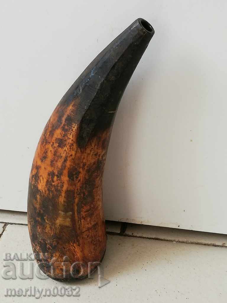 Ancient horned horn powder magazine for a rifle, Pishtov - 6 Ancient horned horn powder magazine for a rifle, Pishtov - 6