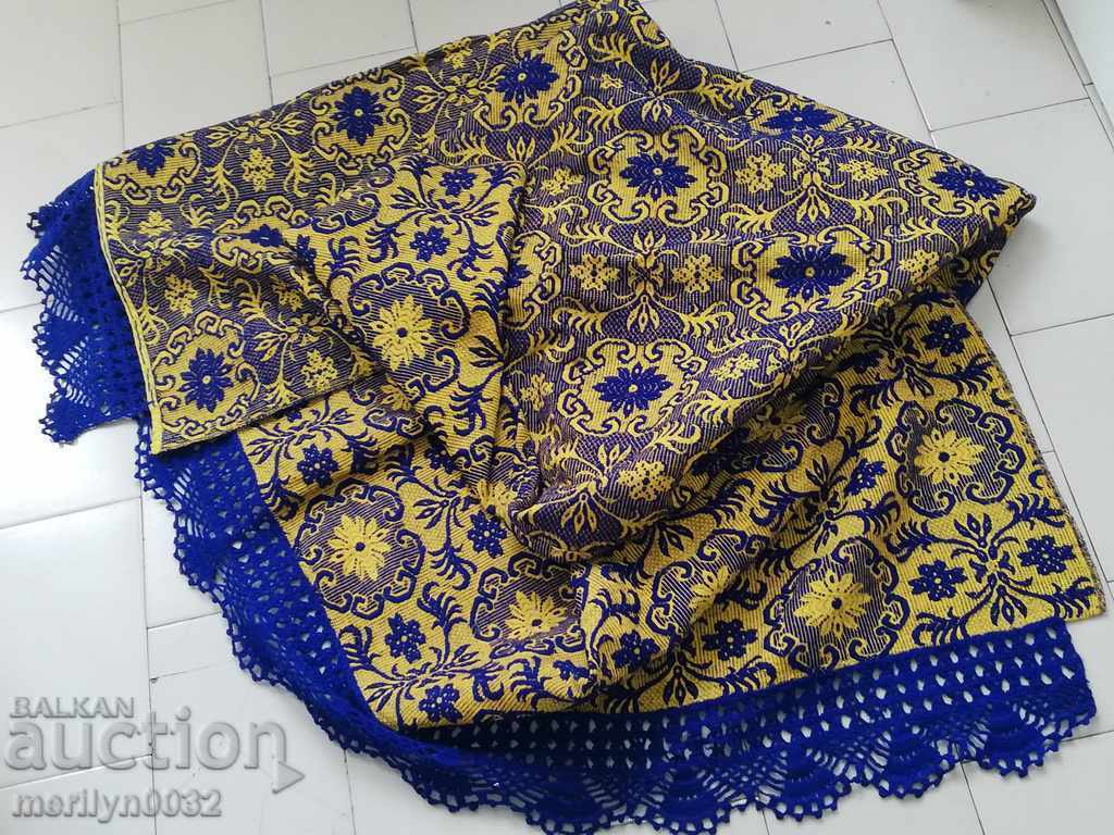 Παλιά μπλε κουβέρτα κάλυμμα πολύχρωμο χαλί Παλιά μπλε κουβέρτα κάλυμμα πολύχρωμο χαλί