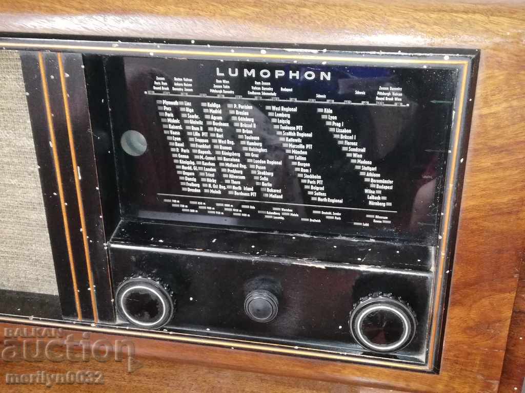 Old radio, radio set LUMOFON 1938 REDKAZ with price 459.00 BGN | € 234.68