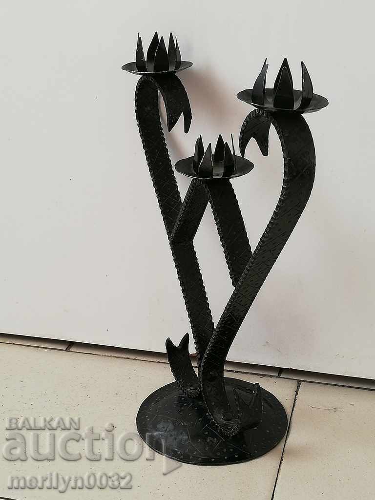 An old forged candlestick from a period period candle with price 39.00 BGN | € 19.94 An old forged candlestick from a period period candle with price 39.00 BGN | € 19.94