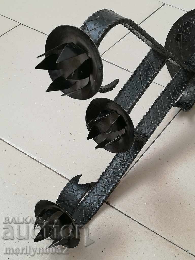 An old forged candlestick from a period period candle - 5 An old forged candlestick from a period period candle - 5