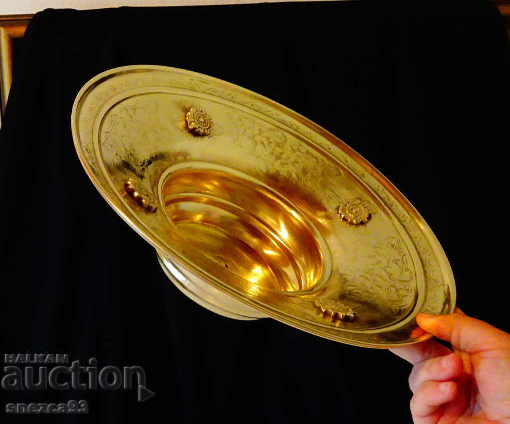 Старинен бронзов мангал,маркировка Орел с корона. - 6