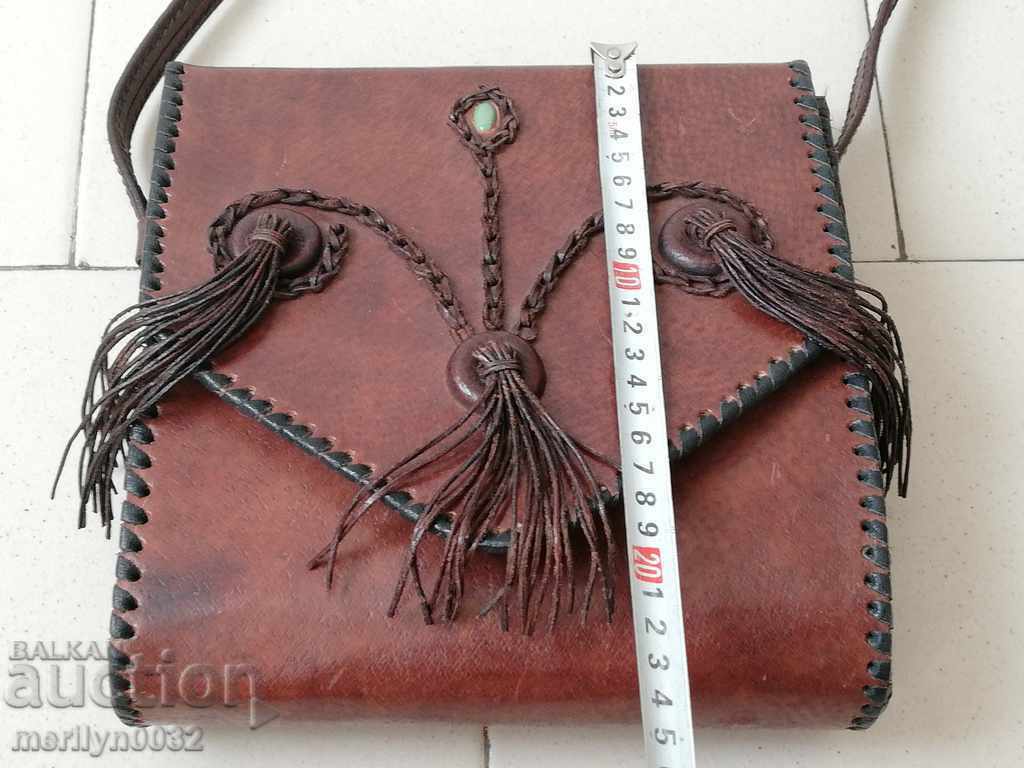 Old leather bag, wallet, suitcase early 70s - 5 Old leather bag, wallet, suitcase early 70s - 5