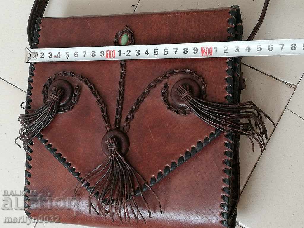 Old leather bag, wallet, suitcase early 70s - 6 Old leather bag, wallet, suitcase early 70s - 6