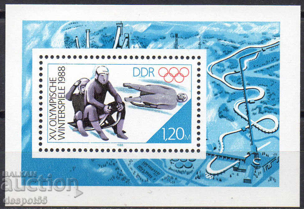 1988. GDR. Winter Olympic Games, Calgary. Block.