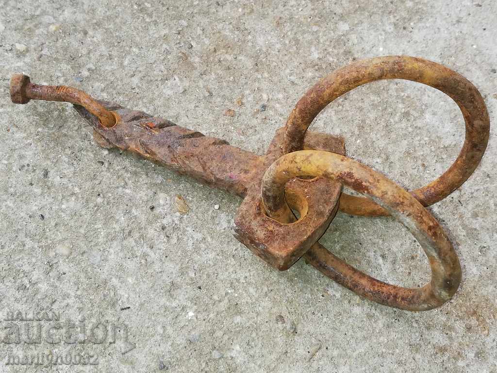 Metal rings, wrought iron for a wagon - 5 Metal rings, wrought iron for a wagon - 5