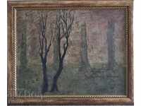 Painting by Elsa Goeva Evening 1991 oil paints