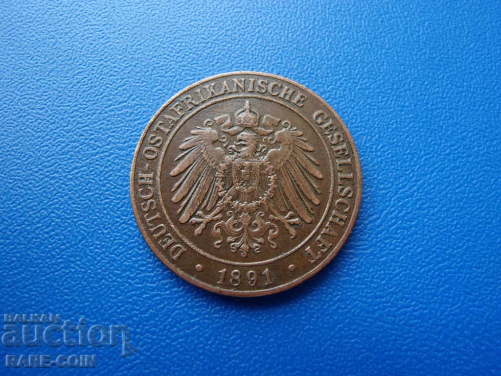 II (35) Germania / Africa de Est1 pesos 1891 vest rar și excelent