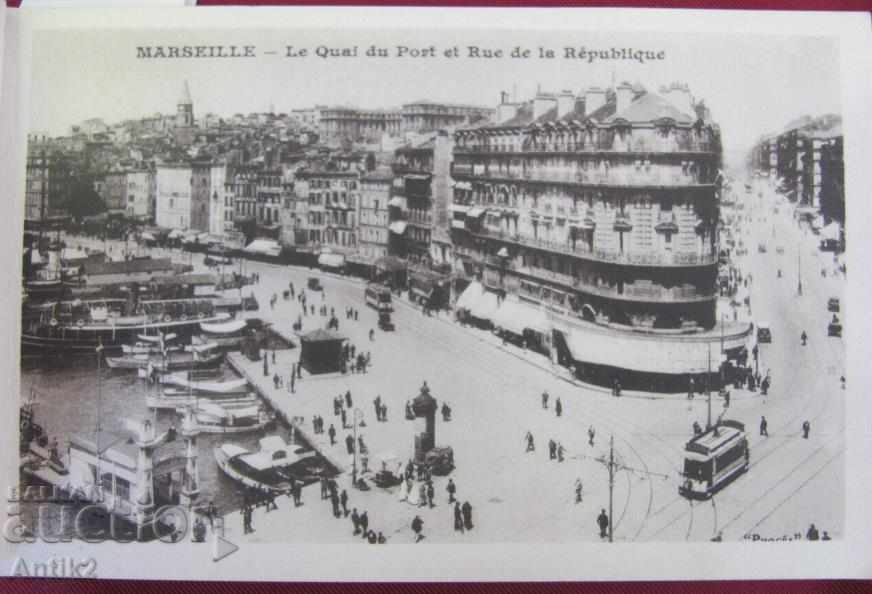 Аукцион 1900-та Пощенски Картички 37 броя MARSEILLE