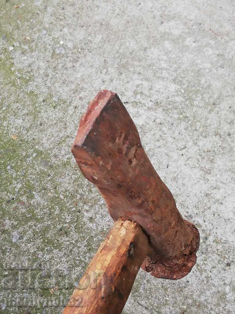 Old hammer hammer, wooden, wrought iron, barrel - 5 Old hammer hammer, wooden, wrought iron, barrel - 5