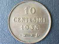 10 Tennessee San Marino 1938 UNC!