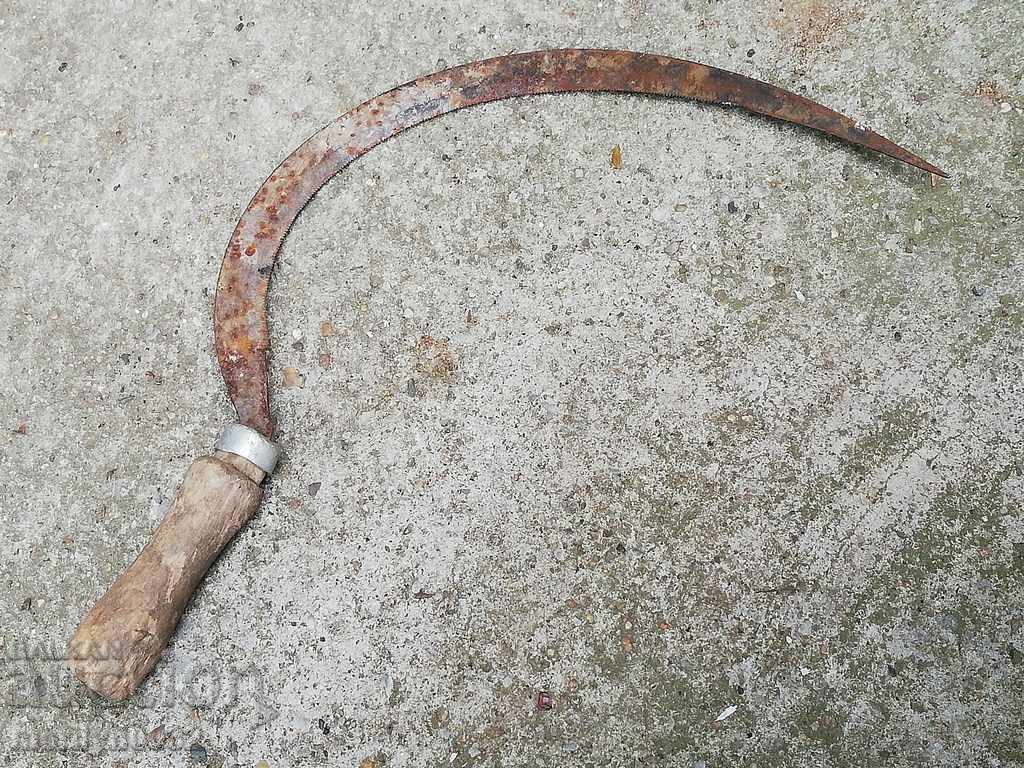 Auction Old forged sickle farm wrought iron tool Auction Old forged sickle farm wrought iron tool