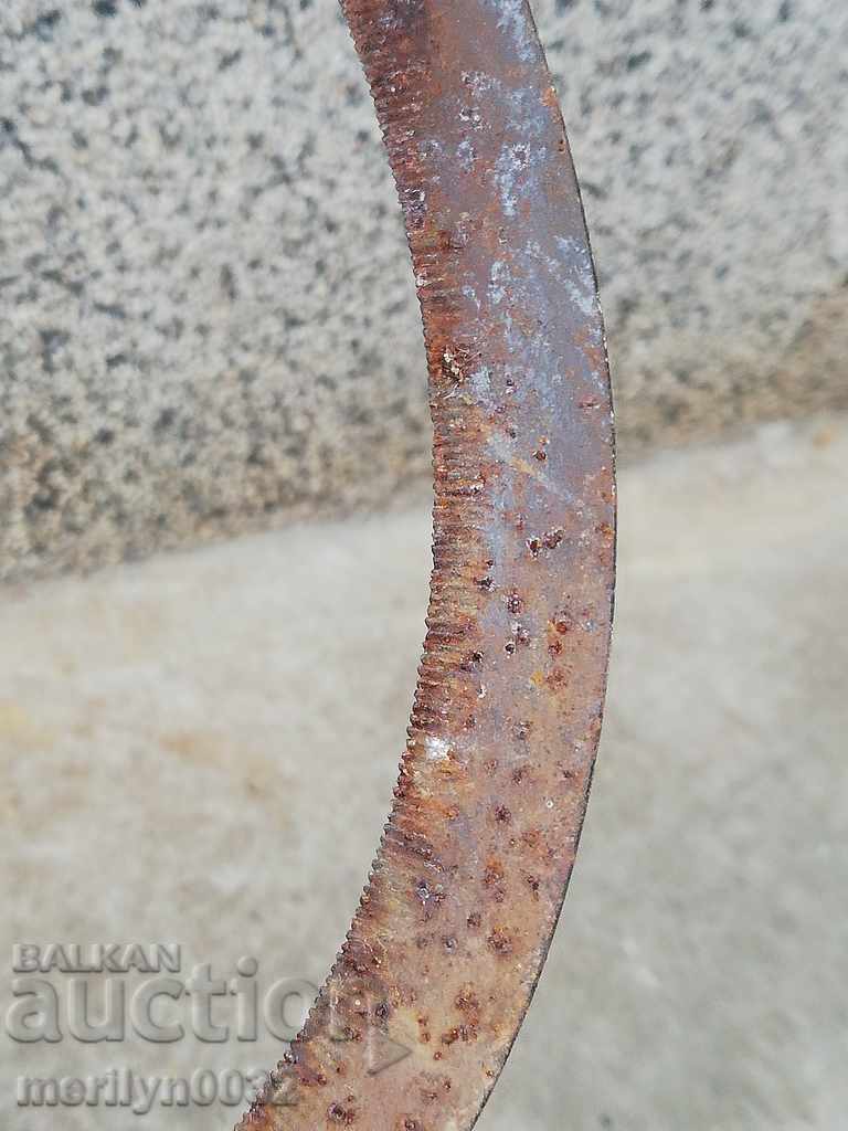 Old forged sickle farm wrought iron tool - 5 Old forged sickle farm wrought iron tool - 5