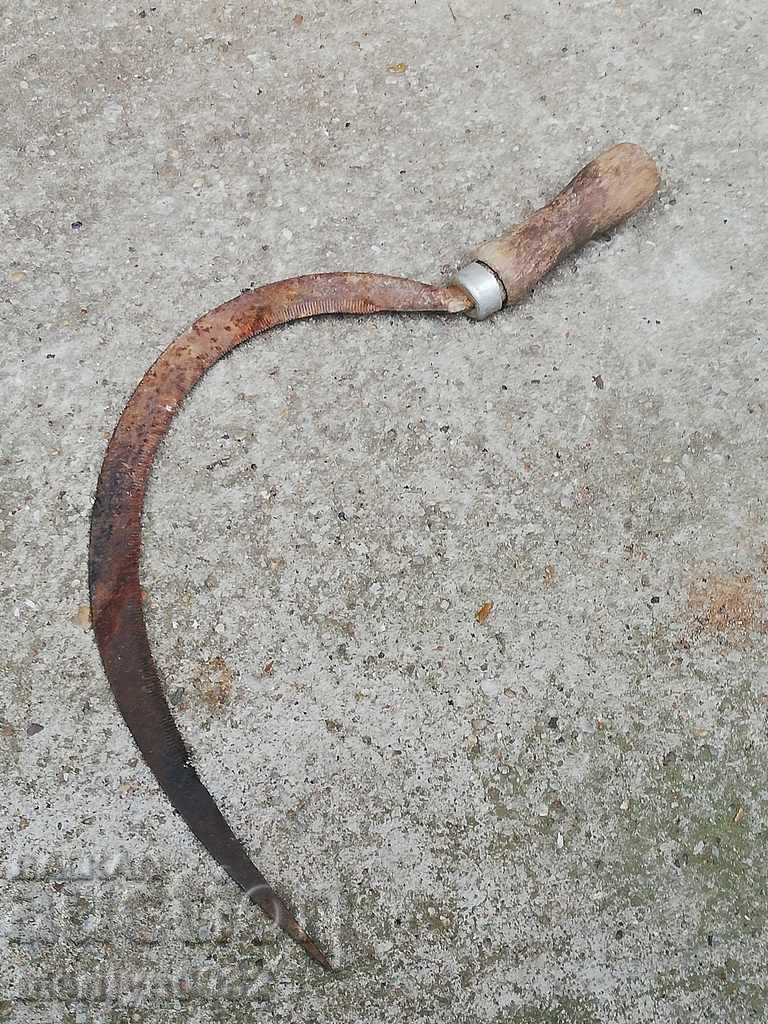 Old forged sickle farm wrought iron tool - 7 Old forged sickle farm wrought iron tool - 7