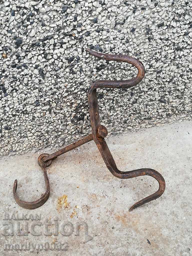 Παράδοση Αρχαία πλαστά άγκιστρο για εκδορά διπλό γάντζο Παράδοση Αρχαία πλαστά άγκιστρο για εκδορά διπλό γάντζο