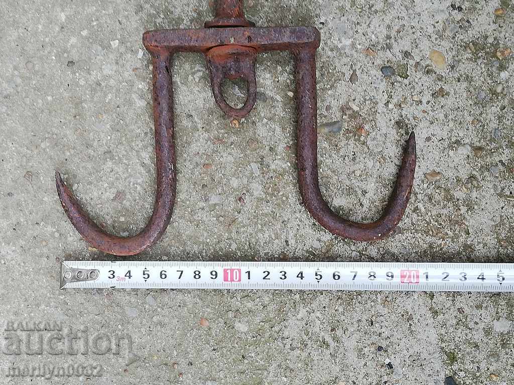 Licitație cârlig antic forjate pentru jupuirea cârlig dublu