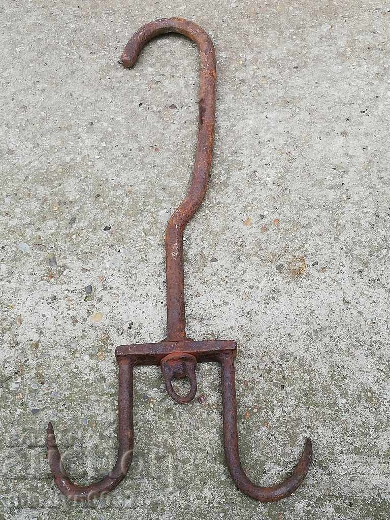 Livrarea cârlig antic forjate pentru jupuirea cârlig dublu