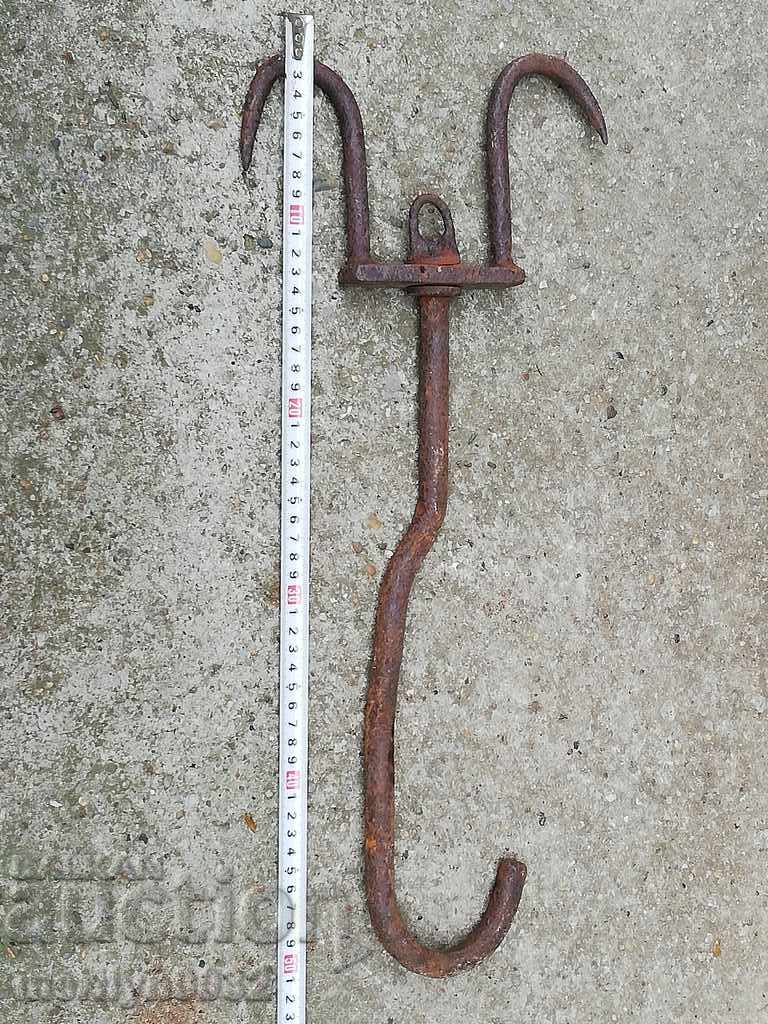 cârlig antic forjate pentru jupuirea cârlig dublu - 5