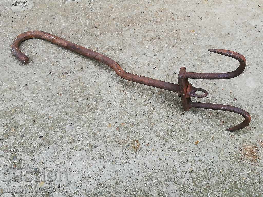 cârlig antic forjate pentru jupuirea cârlig dublu - 6