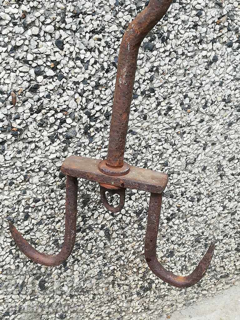 cârlig antic forjate pentru jupuirea cârlig dublu - 7